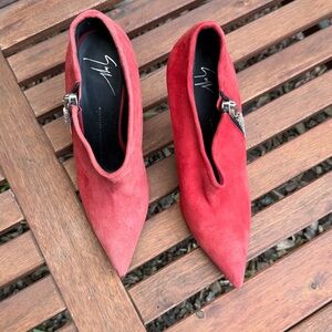Giuseppe Zanotti Red Heel Bootie